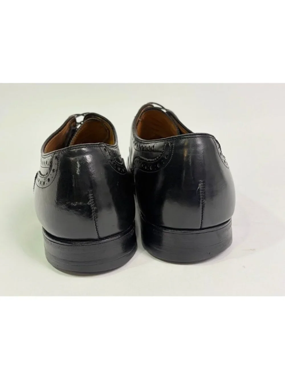 RARE Johnston & Murphy Aristocraft Wingtip Oxford Shoes Men 13 C HANDMADE / VTG